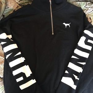 VS Pink Quarter ZIP Hoodie